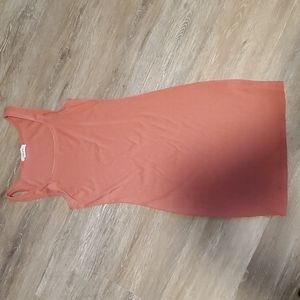 CBRAND maxi dress, coral color size medium. Can be worn as dress or folded.